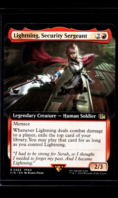 MTG Magic the Gathering Final Fantasy Extended Art Lightning Security Sergeant