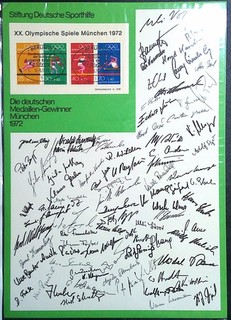 Federal FRG Block 8 Olympic Games Card SST Berlin Youth Trained for Olympics