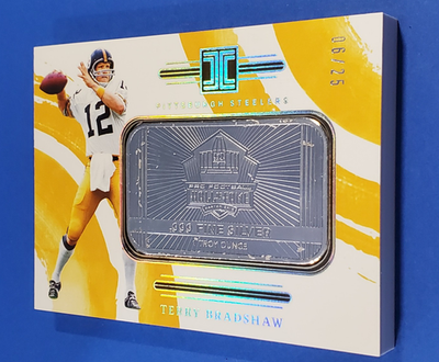 2024 PANINI IMPECCABLE TERRY BRADSHAW 1oz HALL OF FAME SILVER BAR