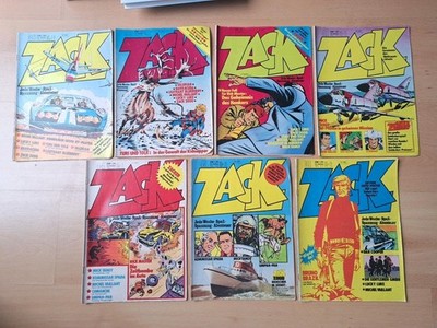 7x ZACK 1973 Heft 38-51, alle mit Magazinteil und Rick Master, Blueberry Comics 
