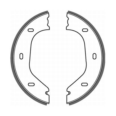 Rear ABE CRB000ABE Brake Shoe Set, parking brake for ALFA ROMEO,BMW,NSU,PEUGEOT