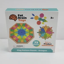 Fat Brain Toys Play Pattern Puzzle Octagon 73 Pieces Ages 3+ NIB