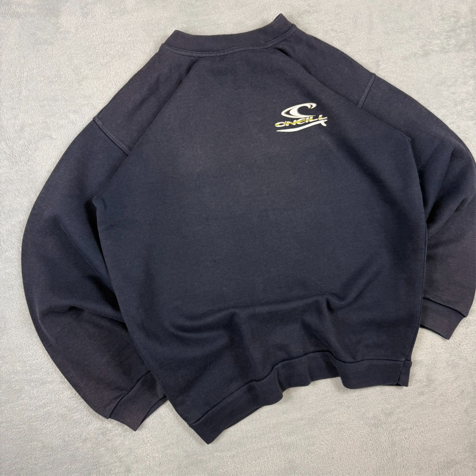 Vintage O'Neill 1990's Surf Navy Blue Size Small Graphic Pullover Sweatshirt image 4