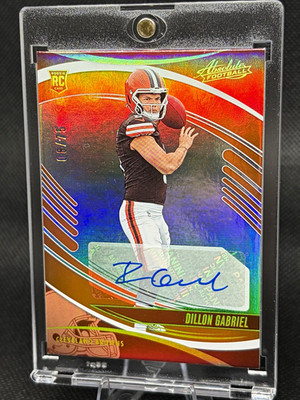 2025 Panini Absolute Dillon Gabriel RC Auto 08/75 Jersey Number Match Browns