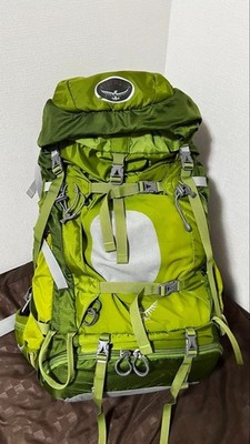 Osprey Aether 60L Wanderrucksack Farbe Grün Verstellbare Träger Reißverschlus...
