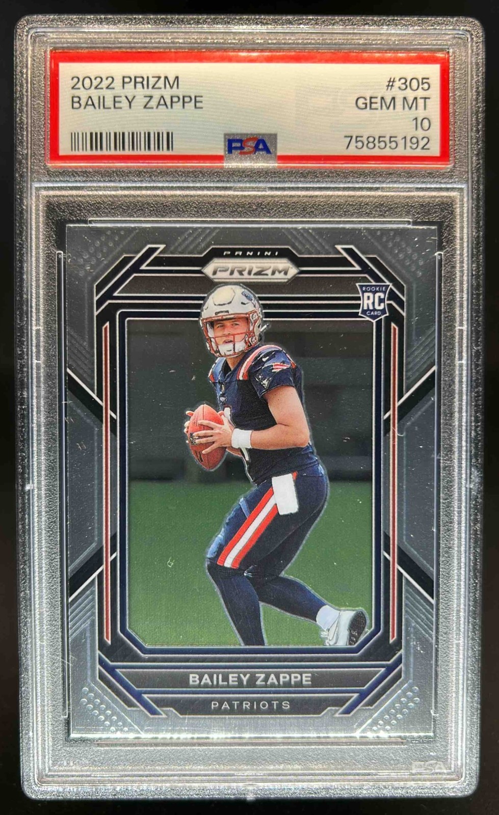 Bailey Zappe Panini Prizm #305 Base