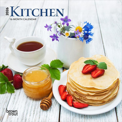 Kitchen | 2026 7 X 14 Inch (Hanging) Monthly Mini Wall Calendar | Browntrout | C