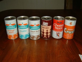 Lot 3 of 6 soda cans Howards's Johnson shur fine Cherry soda Crush