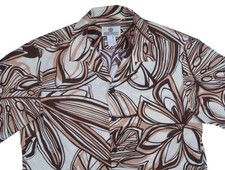 MOANA SHIRT CO Hawaiian vintage mens medium resort usa made poly cotton Hawaii m
