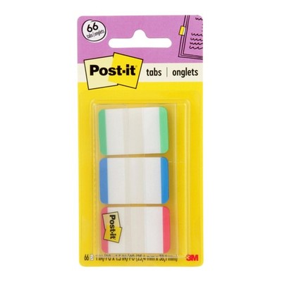 Sticky Book Tabs Assorted Primary Colors 1 x 1.5 In Page Markers 3 Pads