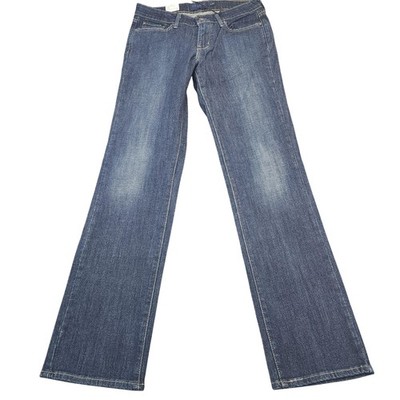 Levis Slight Curve Straight Jeans Womens 4/32 Blue Wash Mid Rise Denim Pants