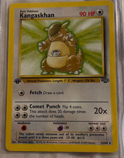 [Rare] Kangaskhan 1st Edition 1999 21/64 Jungle Regular Worth 1k on eBay