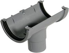 O' SO EEZY 76mm (Running Outlet) Grey Miniflo Guttering for shed, Porch, Conser