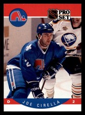  243 Joe Cirella 2 Nordiques 1990 Pro Set Sports Trading Card Hockey