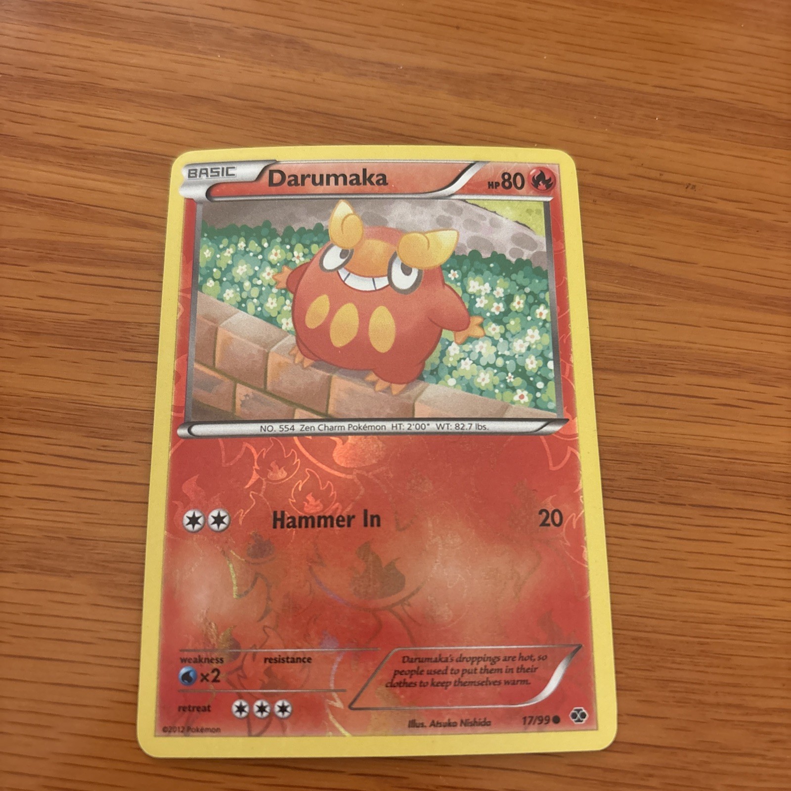 Pokemon Darumaka 17/99 Reverse Holo Card BW Next Destinies NM/LP Condition