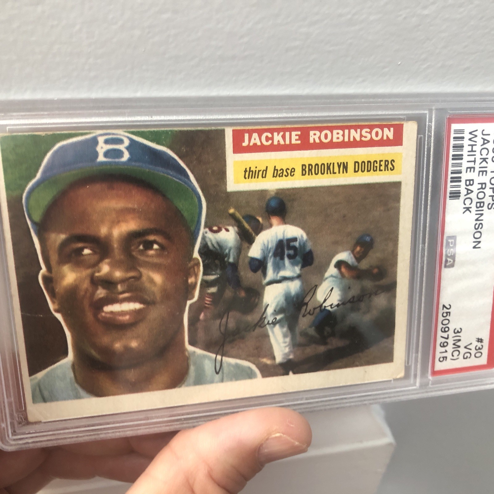 Jackie Robinson 1956 Topps PSA 3 view 8