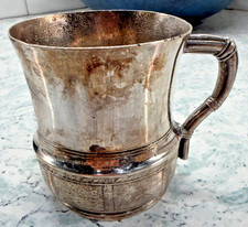 Antique Pairpoint Mug Quadruple Plate, Mug, Monogramed Engraved with Decorations