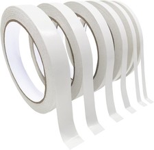 Double Sided Tape for Crafts, 6 Rolls Multi-Size Double-Sided