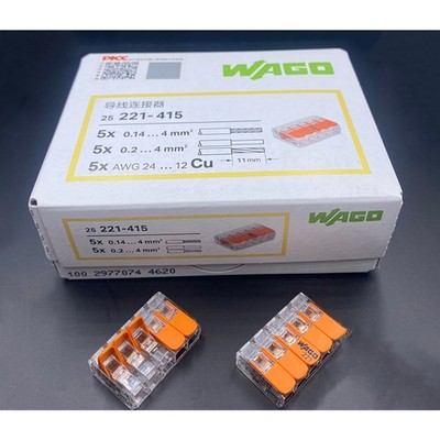 New 25PCS/Box For WAGO 221-415 Terminal Block Connector Free Shipping