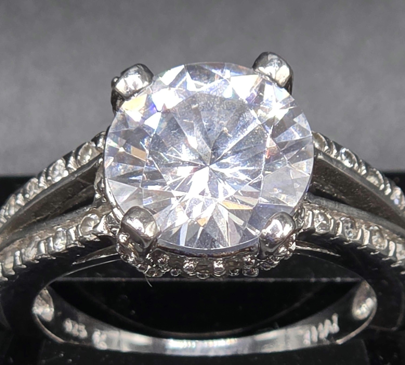 Sterling Silver Statement Ring with Gemstone, Siz… - image 4