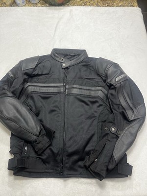 Joe Rocket Motorcycle Jacket Men Large Black Padded Leather Reactor 3.0 Moto-486