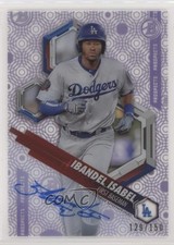 2018 Bowman High Tek Prospects Purple Rainbow Diffractor Ibandel Isabel Auto nd3