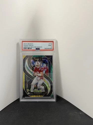 2024 PANINI SELECT GREEN & YELLOW SHOCK #113 DRAKE MAYE PSA Invest 📈