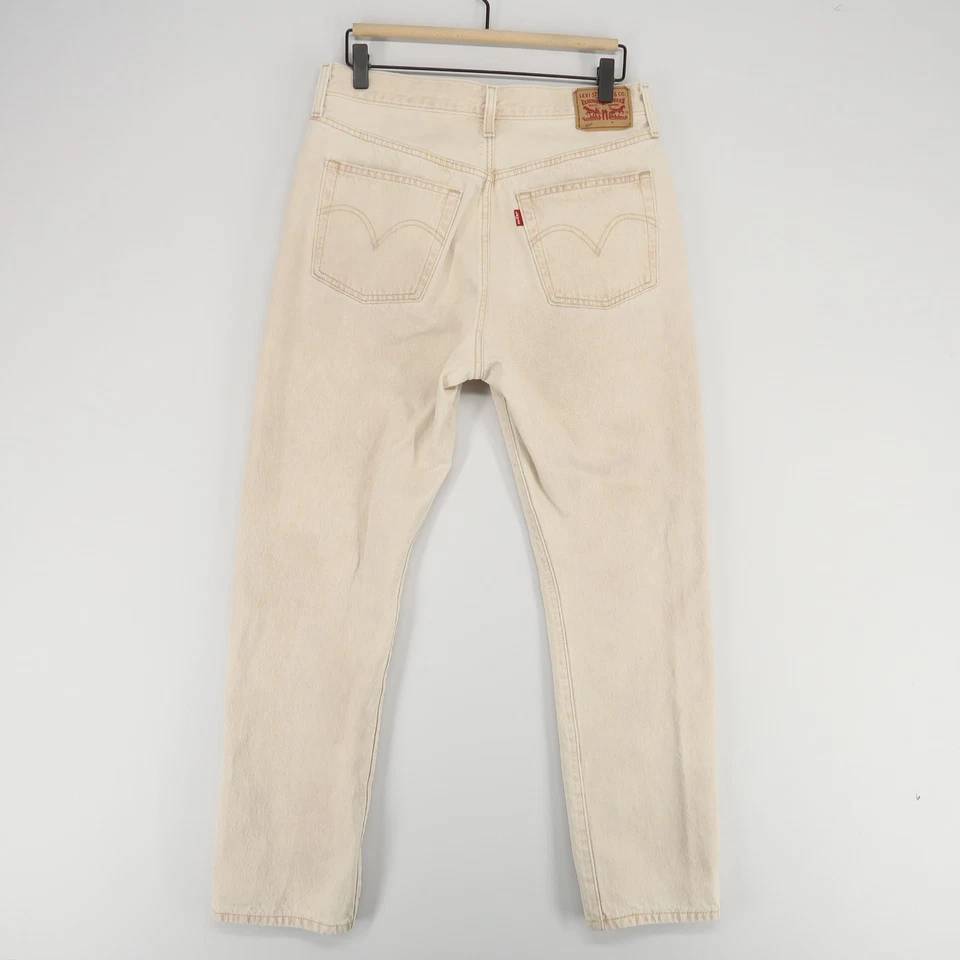 Levi's 501牛仔裤女式30水洗棕褐色纽扣门襟直筒经典牛仔布 — 第 2/4 张图片