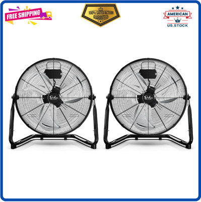 Simple Deluxe 20'' Floor Fans   2-Pack, High Velocity, 3-Speed, Heavy Duty