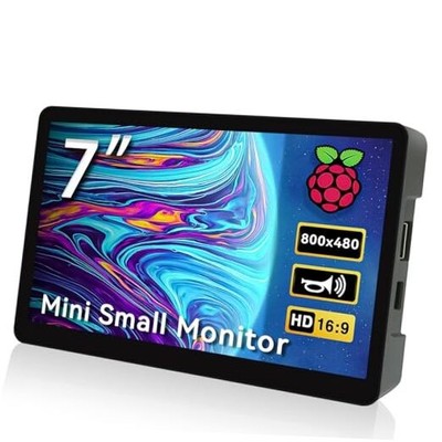 7 Inch Raspberry Pi Screen 800x480 Small HDMI Monitor with Case, LCD Screen 