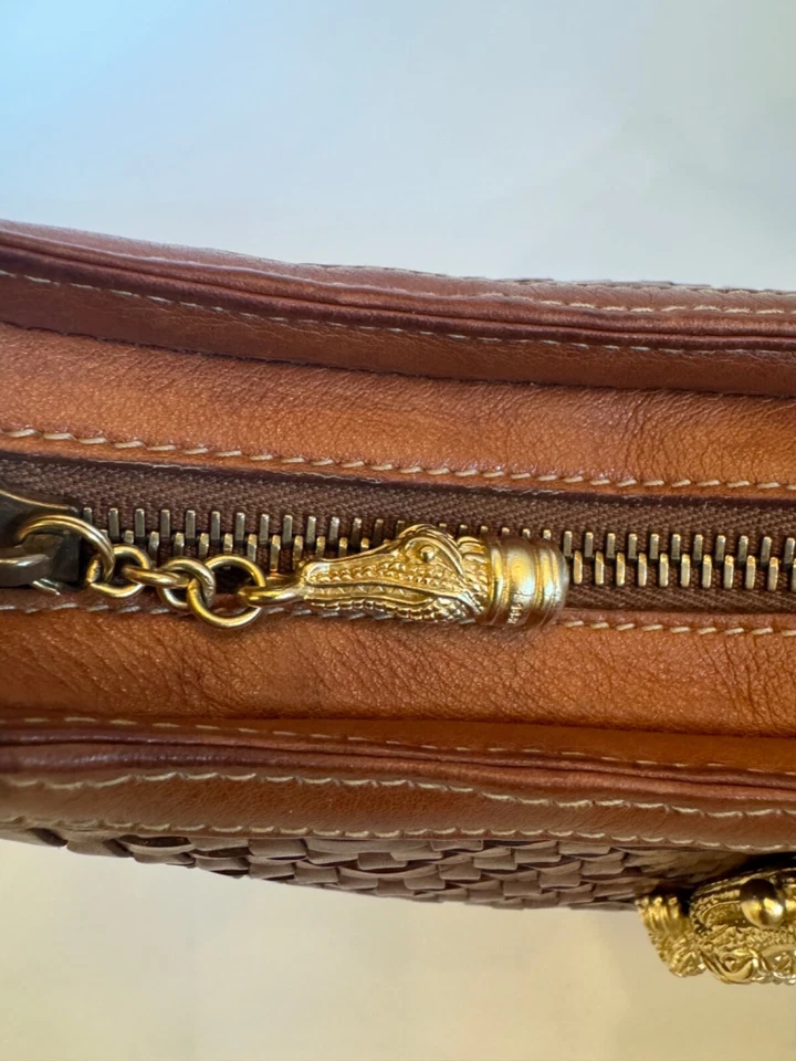 Bolso de Mano Barry Kieselstein-Cord Vintage (década de 1990) RARO CHAPADO EN ORO DE 18 KT Caimán Foto 3 de 4