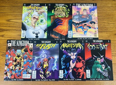 KINGDOM #1 & 2 COMPLETE SET LOT OF 7 1999 DC NM Kid Flash Nightstar Offspring