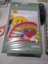 Vintage Caron P504 Natura Latch-Hook Kit, Sunshine Rainbow, 12" X 12  