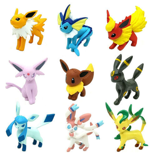 9pcs Go eevee evolution action figure Monster Collection Figurine 2  Without Box