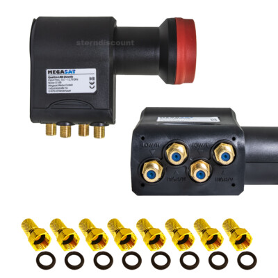 Megasat Quattro LNB 0,1dB >>Multischalter 0,1 UHD 4K HD Digital LMB LNC Kopf