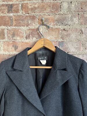 ジャケット・アウター agnes b Wool Jacket Made in FRANCE 90s Vintage Agnes b. Women's Jacket Sz 36, Gray Wool Flannel, France