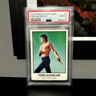 Todd McFarlane 1992 Famous Comic Book Creators Trading Card #57 PSA 10 Gem Mint