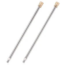 2 Pack 17 Inch Stainless Steel Pressure Washer Extension Wand 1/4" Quick Connect