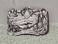 The American Mason Buckle For 1 1/2" Leather Belt Buckles Of America USA Made