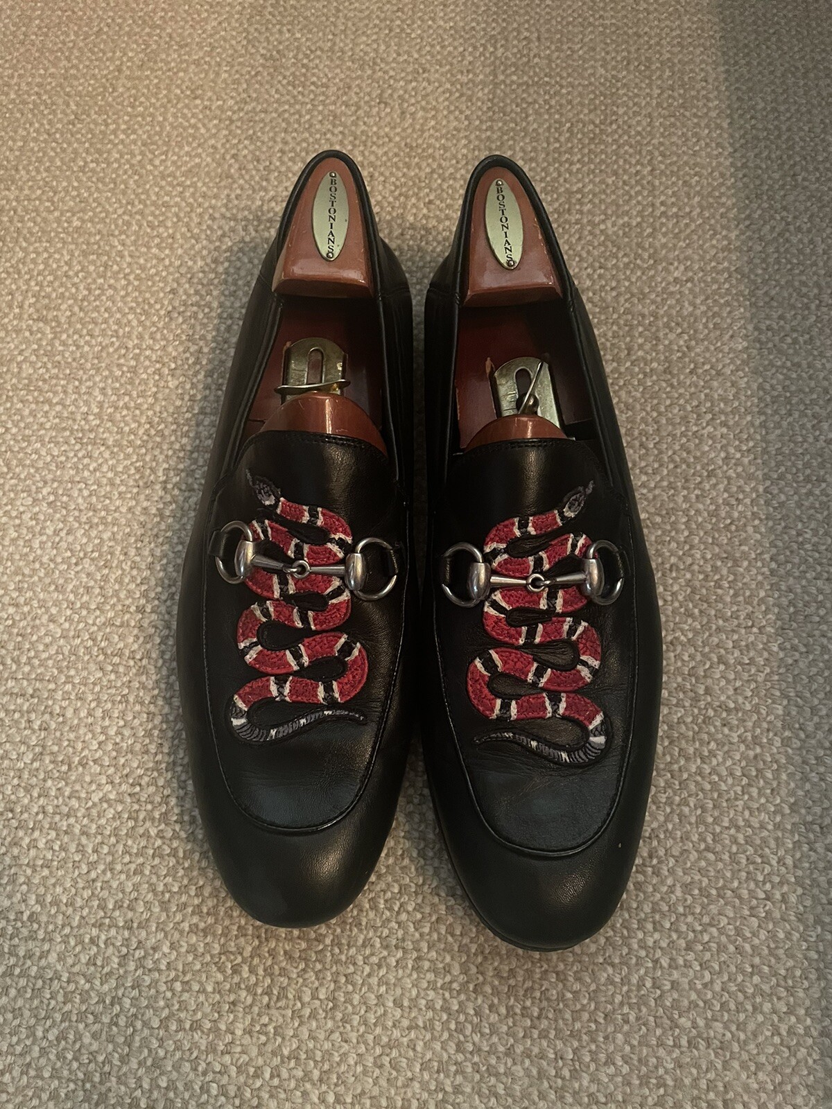 Gucci Black Loafers | Snake - Gem