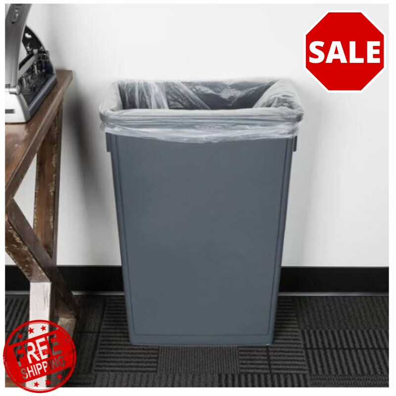 23 Gallon Heavy Duty Gray Plastic Slim Commercial Restaurant