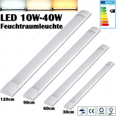 1-50x LED Feuchtraumleuchte Wannenleuchte Keller Garage 60/90/120cm inkl. Röhre