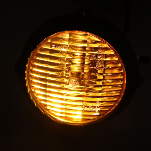 Amber Retro Headlight Lamp For Harley Honda Suzuki Yamaha Triumph Cruiser Cafe - Picture 2 of 4