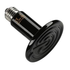 YSSOA 100/150W Ceramic Heat Emitter Reptile Heat Bulbs Ceramic Heat Lamp Black