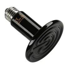 YSSOA 100/150W Ceramic Heat Emitter Reptile Heat Bulbs Ceramic Heat Lamp Black