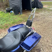 MOFUN Double Sharp-Angle Backrest Sissy Bar For Harley Touring Road King (97-08)