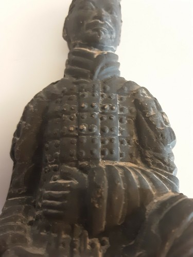 Handcrafted Terra Cotta Asian Emperor Soldier Warrior Statue Figurine. (4) - Picture 7 of 9
