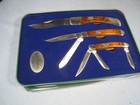 Set of 3 Remington Sportsman Series Folding Knifes in tin