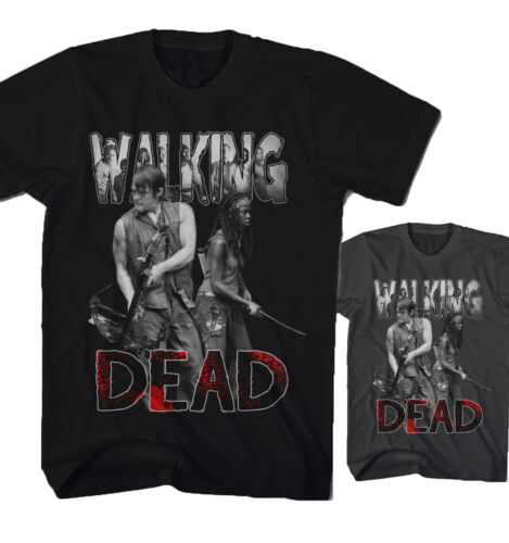 ★T-shirt homme Walking Dead Zombie Daryl Dixon série TV Michonne neuf WD2511★ - Photo 1 sur 3