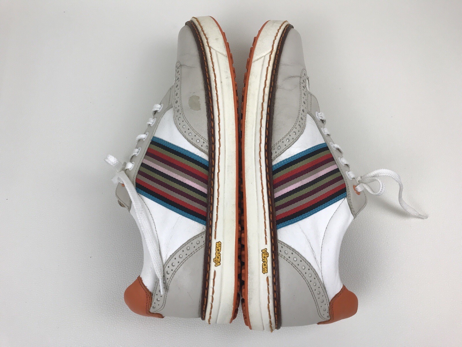 Royal Albartross Golf Shoes Leather Spikeless Crew White Men 9 Italy No